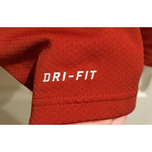 Nike Training Dri Fit Red Quarter Zip with Zip Up Pocket Size Extra Large - Picture 3 of 10